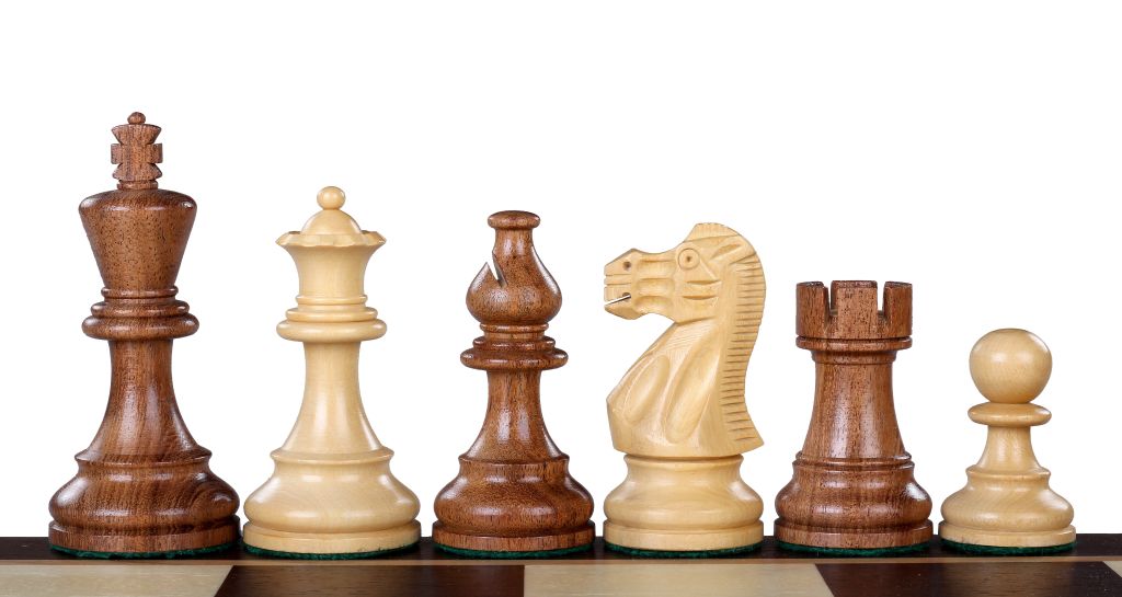 American Classic Chess Pieces 3.75" - Acacia Boxwood Weighted Staunton Set