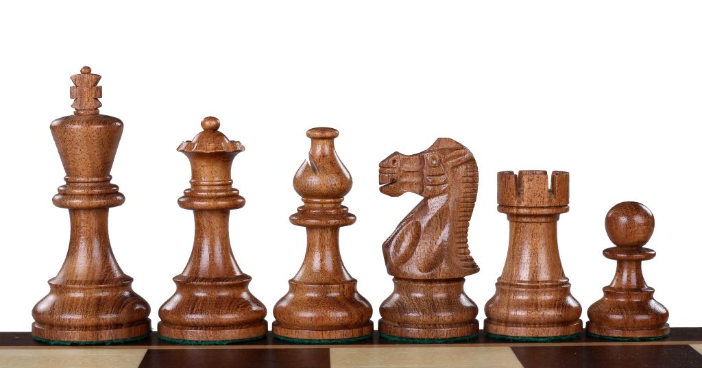 American Classic Chess Pieces 3.75" - Acacia Boxwood Weighted Staunton Set – image 2
