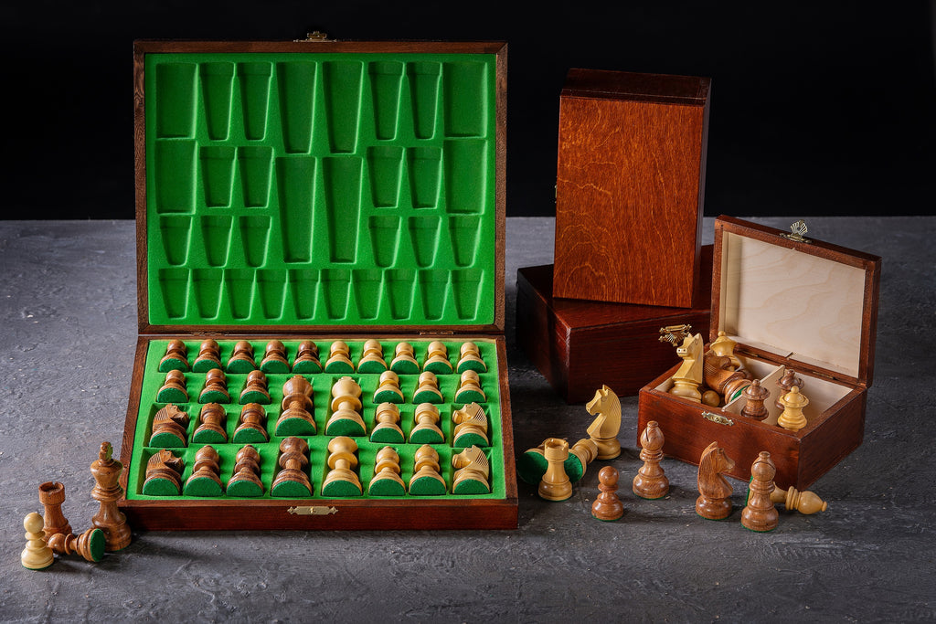 Wooden Chess Box Staunton No. 5 - Luxury Brown Storage Case – image 6