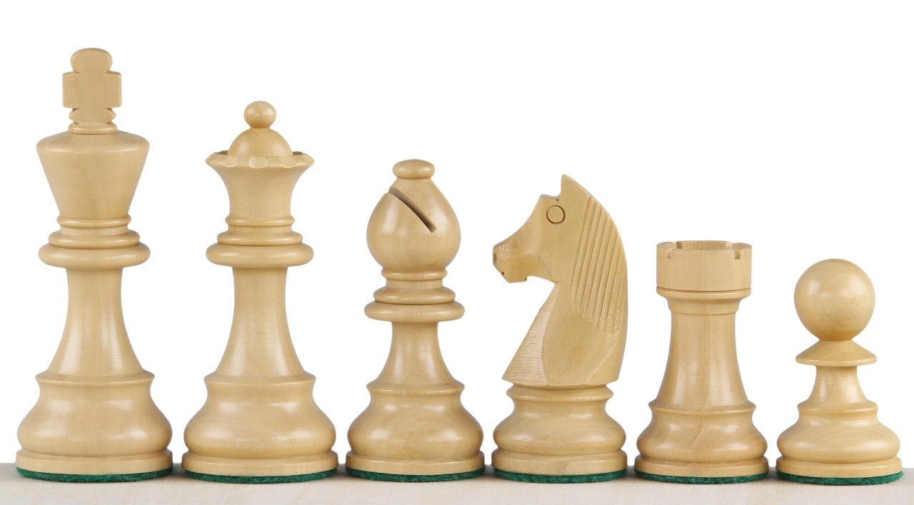 German Knight Chess Pieces 3.75" – Ebonized & Boxwood Weighted Set with Extra Queens – image 5
