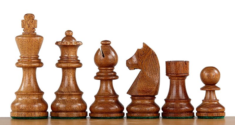 Tournament Chess Set No.6 – Mahogany Board 58mm & German Knight 3.75" – image 8