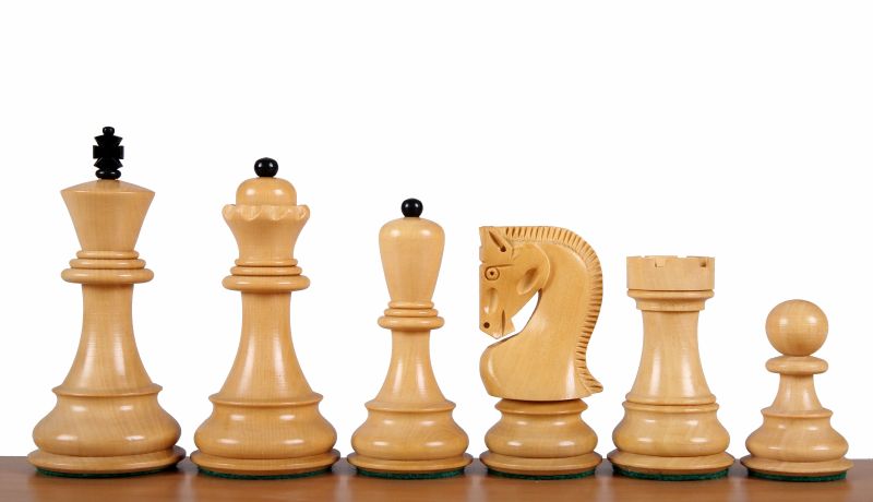 Zagreb Chess Pieces 3.5" - Ebonized Historic Set with Extra Queens – image 2