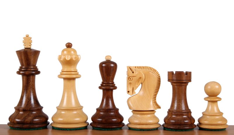 Zagreb Chess Pieces 3.5" - Acacia Boxwood Historic Set with Extra Queens