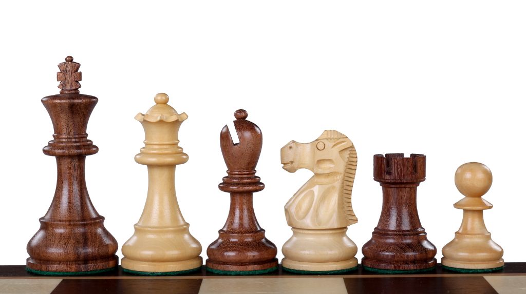 Reykjavik Championship Chess Pieces 3.5" – Acacia & Boxwood Weighted Set