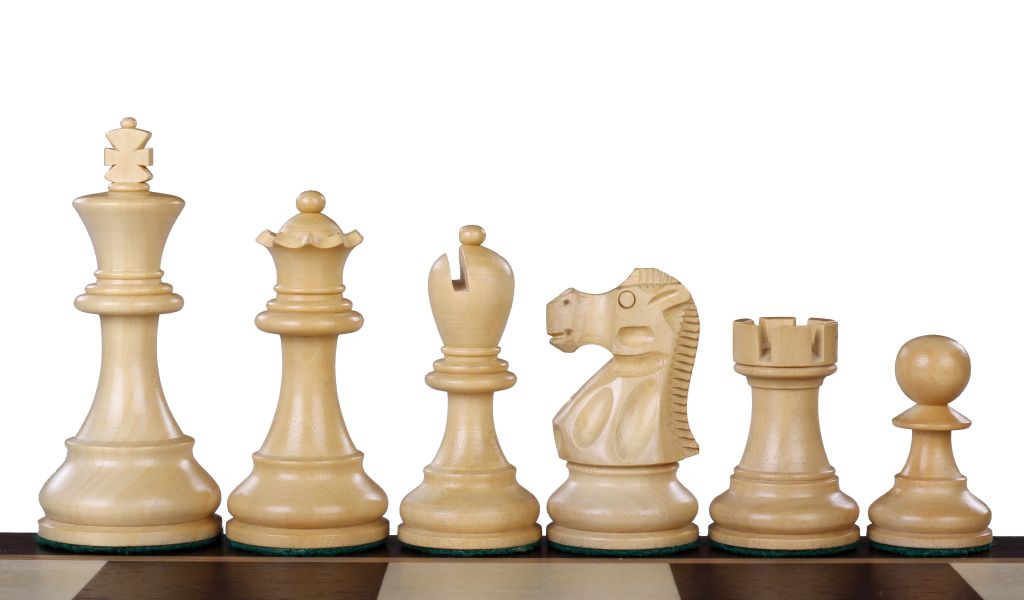 Reykjavik Championship Chess Pieces 3.75" – Acacia & Boxwood Weighted Set – image 2