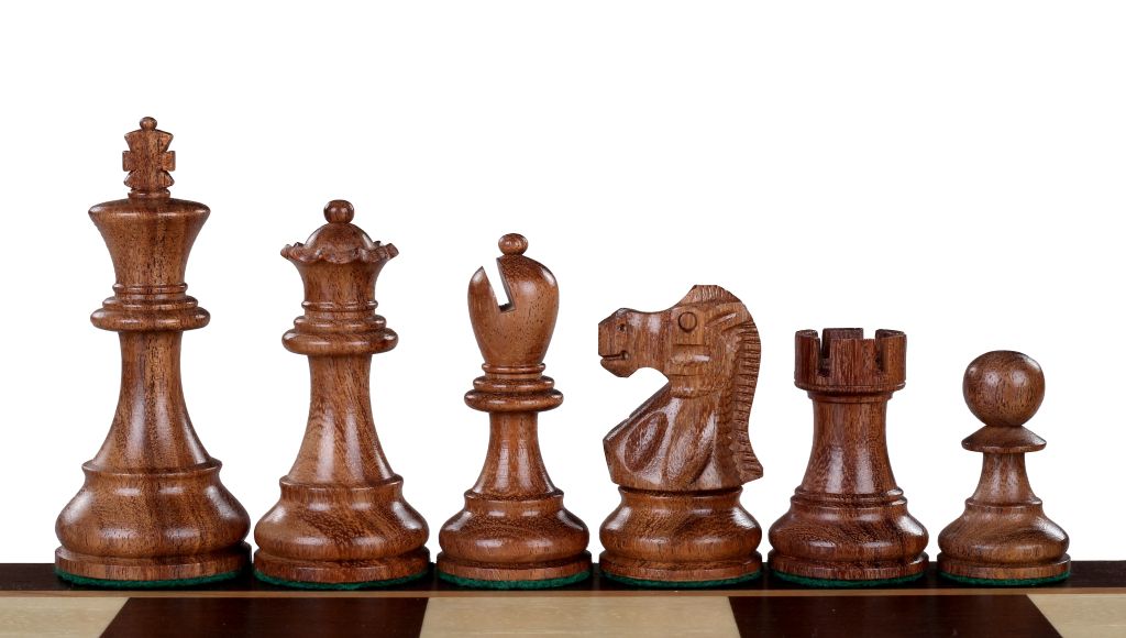 Reykjavik Championship Chess Pieces 3.75" – Acacia & Boxwood Weighted Set – image 3