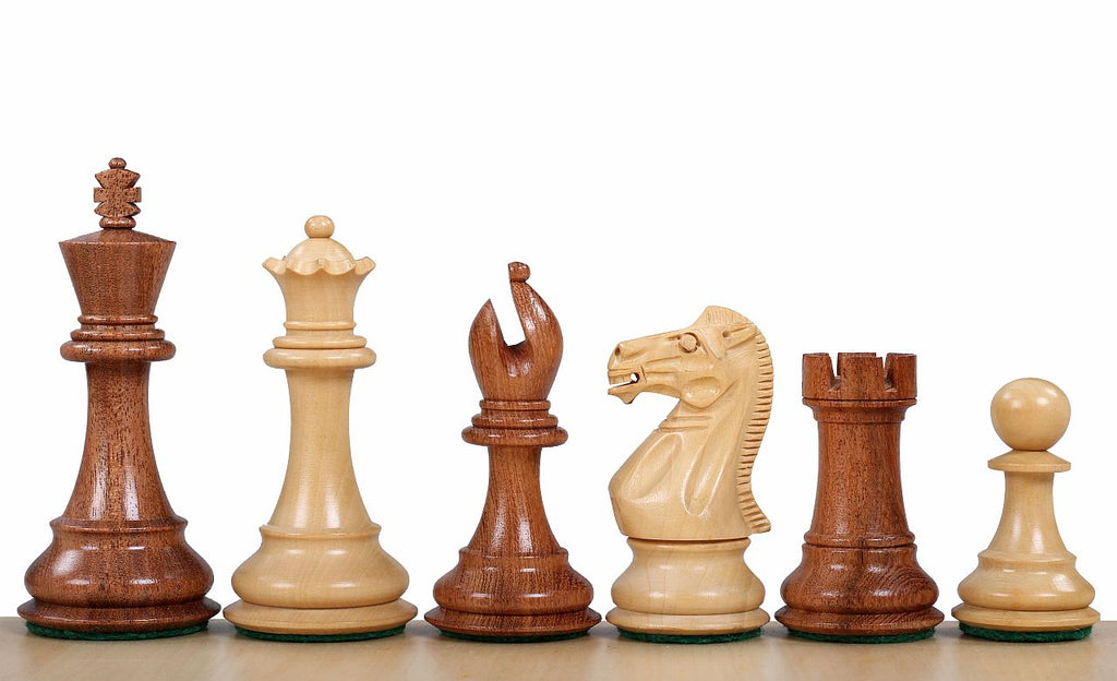Stallion Knight Chess Pieces 4 inch - Acacia/Boxwood English Style