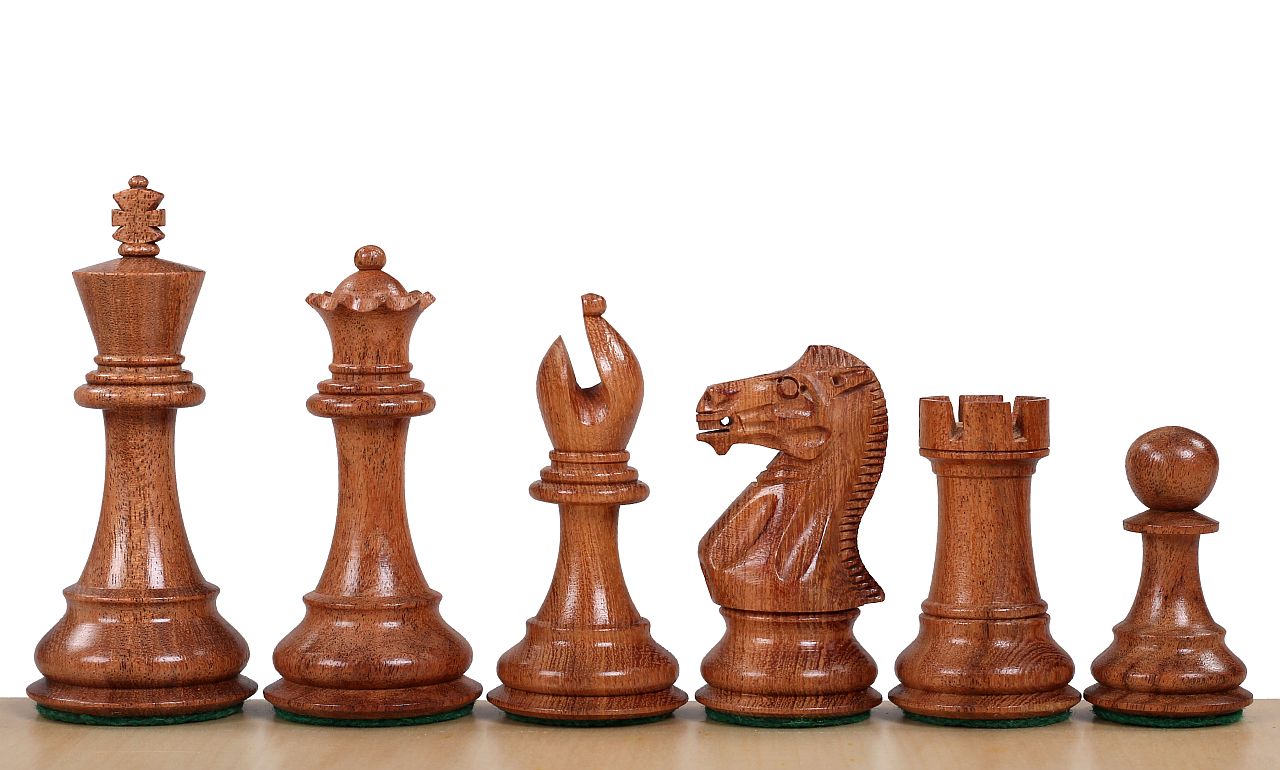 Stallion Knight Chess Pieces 4 inch - Acacia/Boxwood English Style – image 2