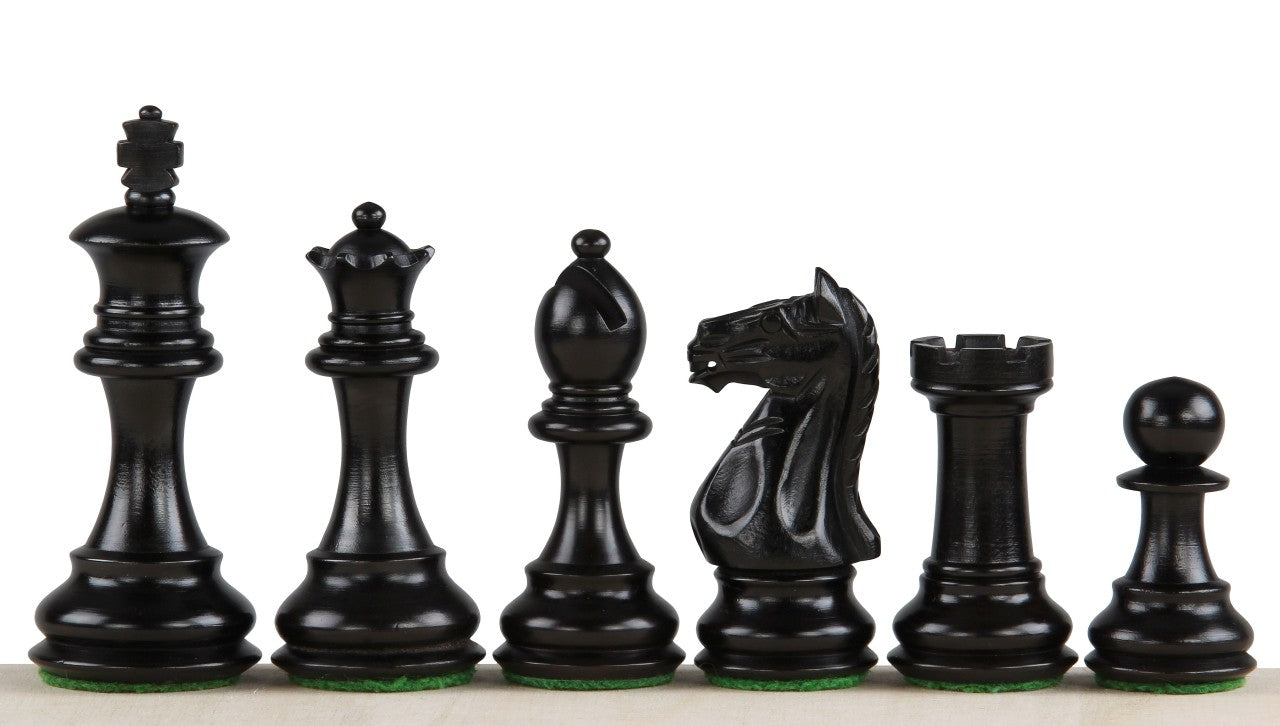 Oxford Chess Pieces 3.5" – Ebonized & Boxwood Weighted Premium Set – image 2