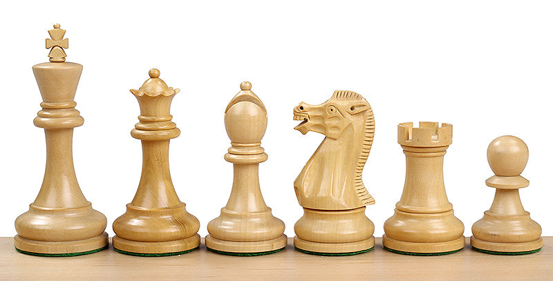 Executive Chess Pieces 3.5" – Ebonized & Boxwood Weighted Set – image 3