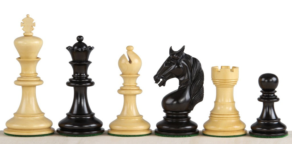 Unicorn Chess Pieces 4.25" – Ebony & Boxwood Weighted Luxury Set – image 4
