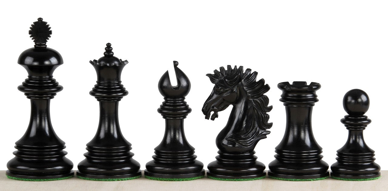 Sunrise Exclusive Chess Pieces 4" – Ebony & Boxwood Weighted Premium Set – image 2