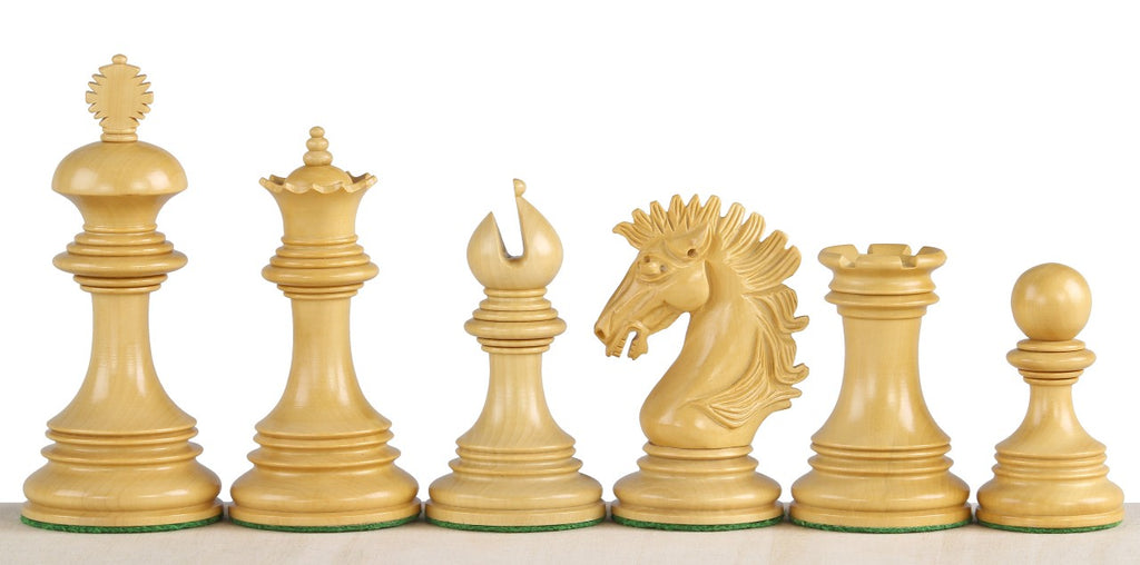 Sunrise Exclusive Chess Pieces 4.25" – Ebony & Boxwood Weighted Luxury Set – image 4