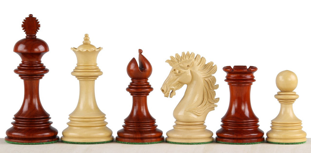 Sunrise Redwood Chess Pieces 4.25 inch - Premium Hand-Carved Wood