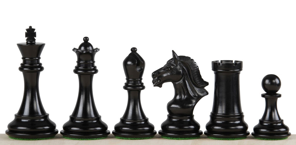 Derby Ebony Chess Pieces 4 inch - Premium Hand-Carved Wood – image 2