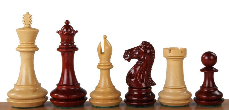 Chamfered Base Chess Pieces 4.25" - Paduk Weighted Tournament Set