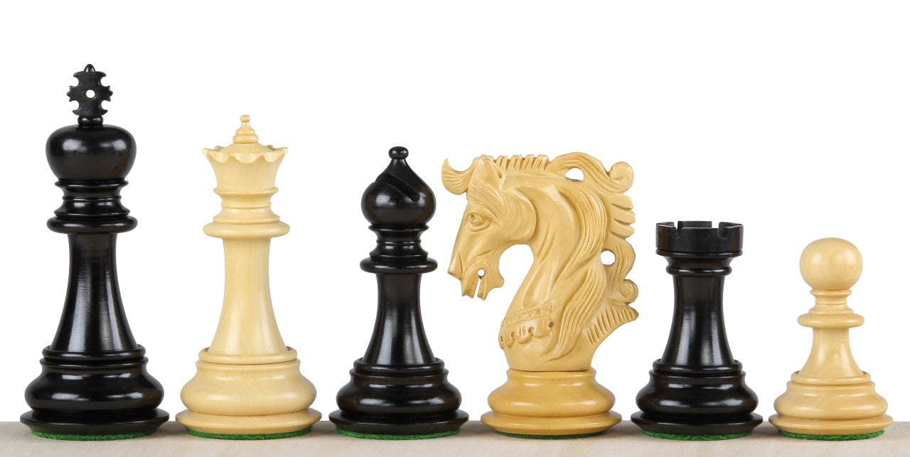 Elvis Chess Pieces 4.25" - Ebony Boxwood Weighted Luxury Heirloom Set