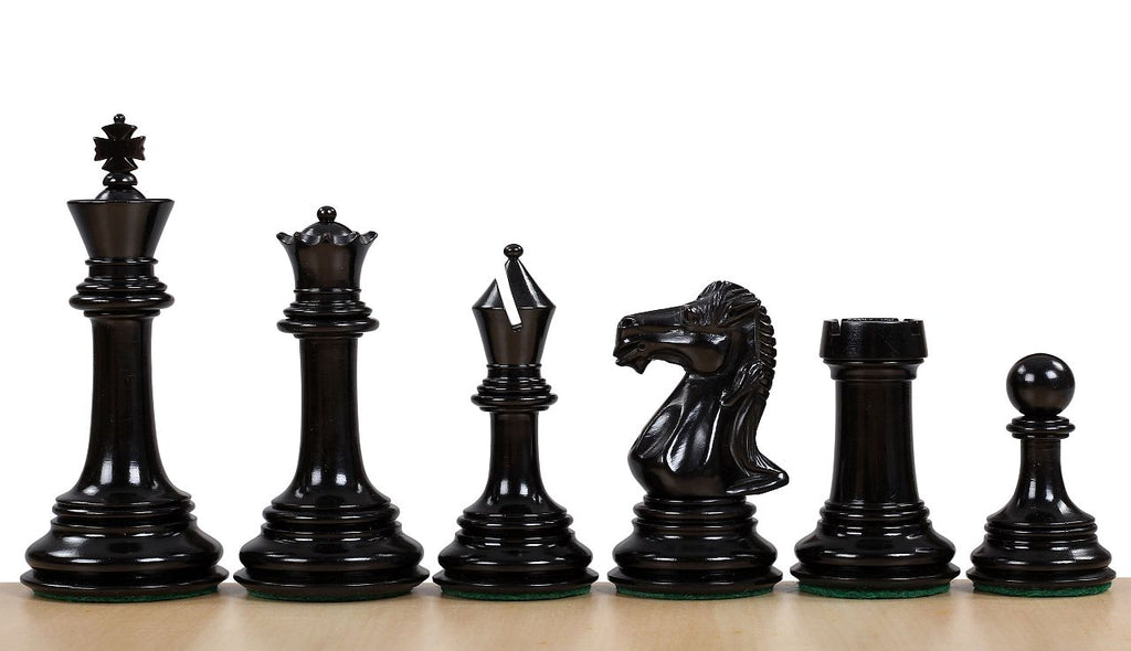 Parthenon Chess Pieces 4" - Ebony Boxwood Weighted Luxury Heirloom Set – image 2