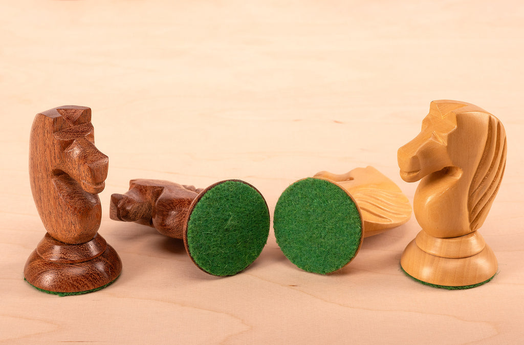Queen's Gambit 1957 Chess Pieces – Indian Acacia & Boxwood, 3.75" King – image 8