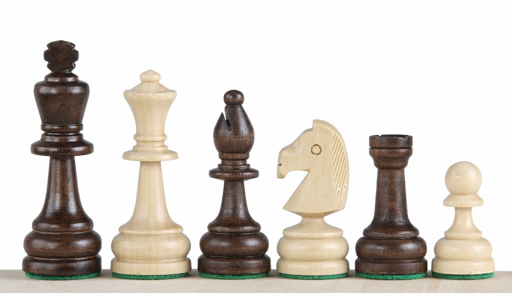 Staunton No.4 Chess Pieces – Wooden Set with Storage Bag – image 3