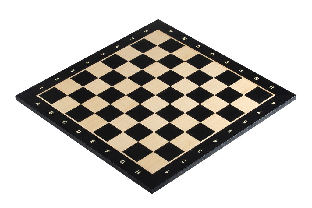 Chess Board 52×52 cm (58 mm squares) – Ebony & Maple, with Notation – image 3