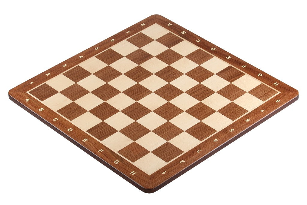 Chess Board 40×40 cm – Padauk & Maple (Round Corners), with Notation – image 2