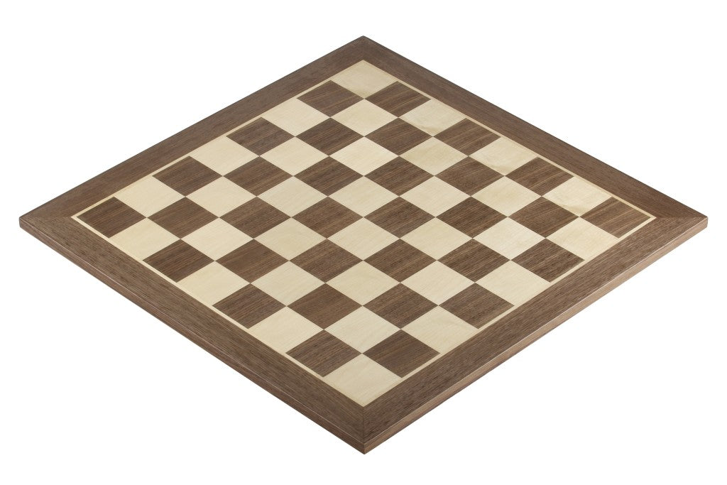 Chess Board 38mm Walnut/Maple – Marquetry (No Notation) – image 2