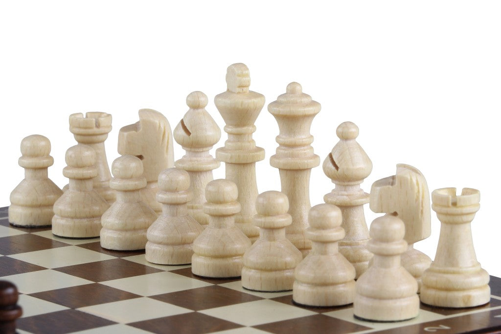 Wooden School Chess Mini 20cm – Brown Compact Set – image 4