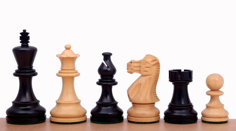 Chess Set – Mahogany/Maple Board 45mm Notation + American Classic 3" Ebony – image 3