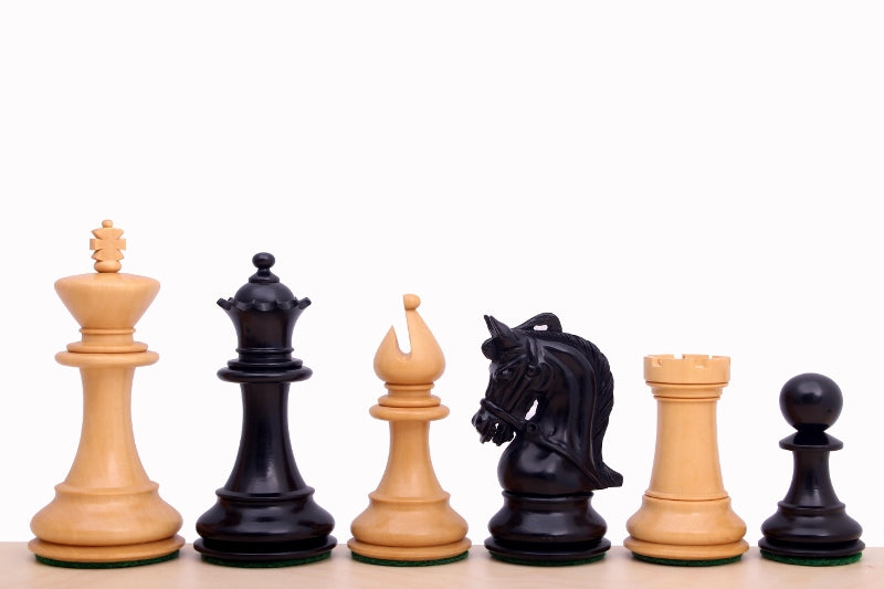 Corinthian Chess Pieces 3.75" – Ebony & Boxwood Weighted Luxury Set