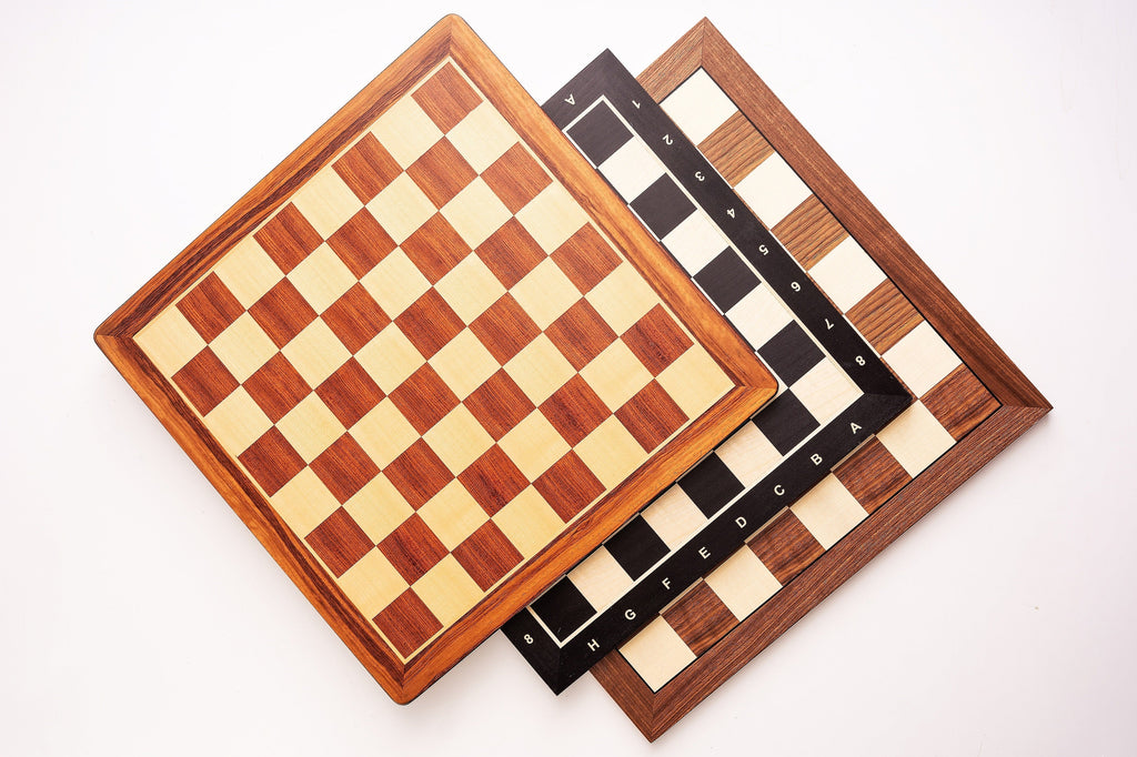 Chess Board 48×48 cm – Walnut & Maple, with Notation – image 8