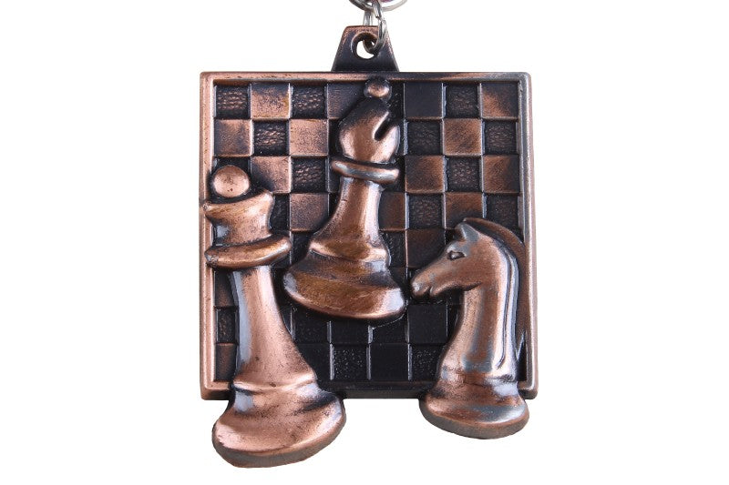 Chess Tournament Medal Bronze – Square Award for Third Place