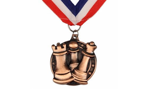 Chess Award Round Medal Bronze - Tournament Prize Recognition