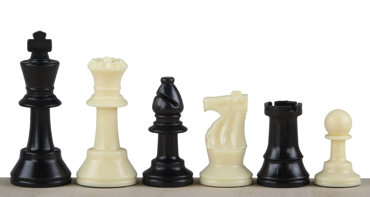Plastic Staunton No.3 Chess Pieces 64mm – Analysis Size Set