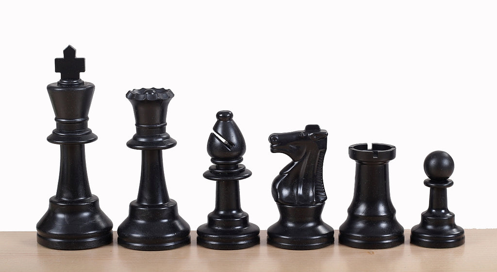 Plastic Staunton No.6 Chess Pieces 3.75" – Weighted Tournament Set – image 3