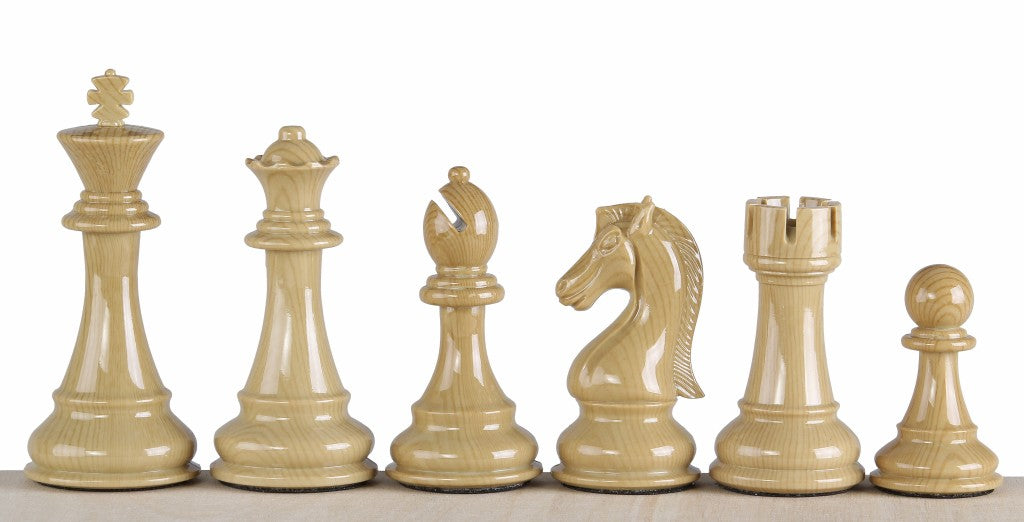 Chess Pieces 4.25" Weighted - Resin Tournament Set with Leather Base – image 3