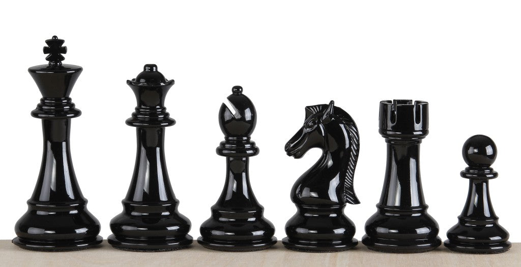 Chess Pieces 4.25" Weighted - Resin Tournament Set with Leather Base – image 4