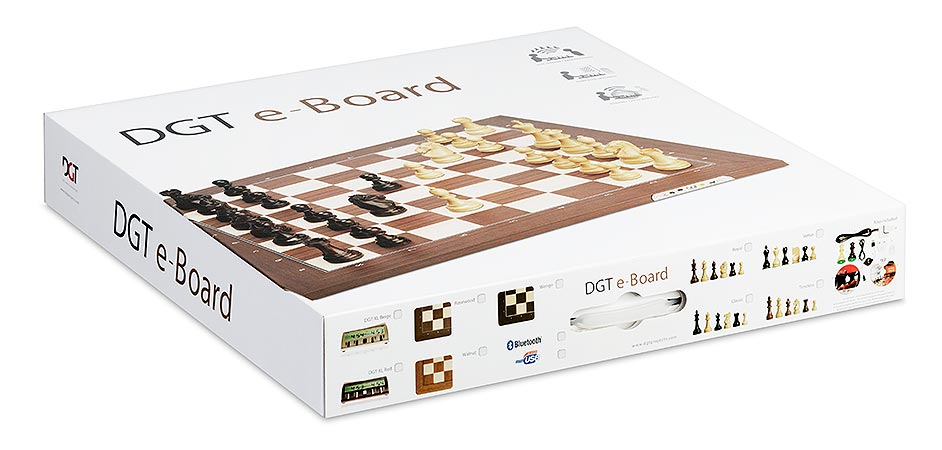 Chess Board DGT e-Board USB Wenge/Maple - Electronic Tournament Sensor Board