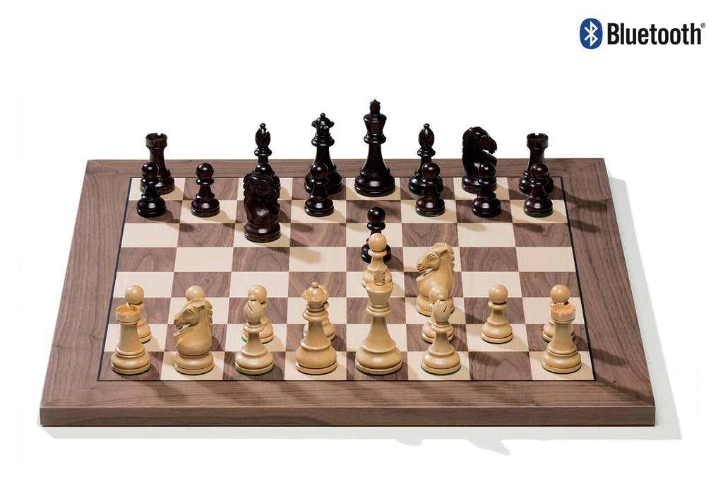 DGT Bluetooth e-Board Walnut + Royal Pieces — Electronic Chess Set – image 2