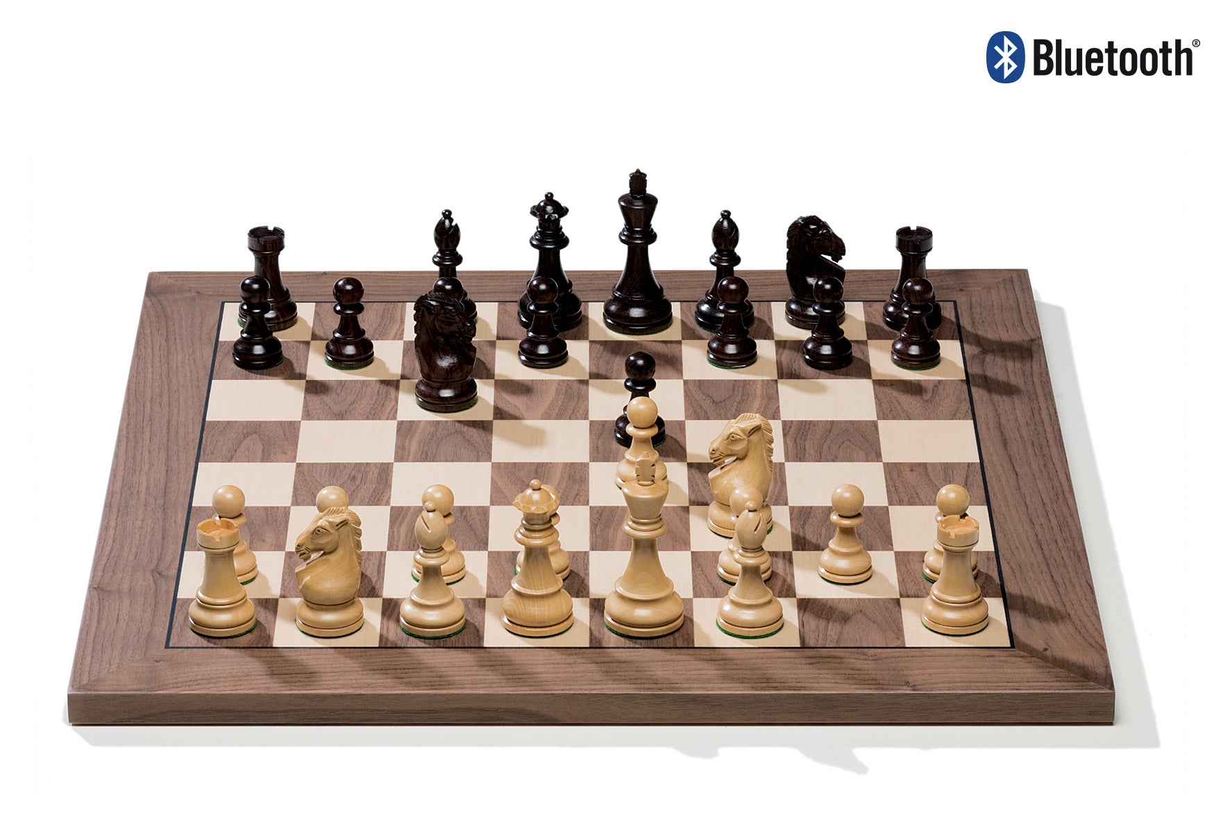 DGT Bluetooth e-Board Walnut + Royal Pieces — Electronic Chess Set – image 2