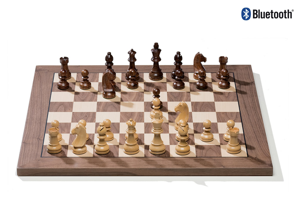 DGT Bluetooth e-Board Walnut + Timeless Pieces — Electronic Chess Set – image 2
