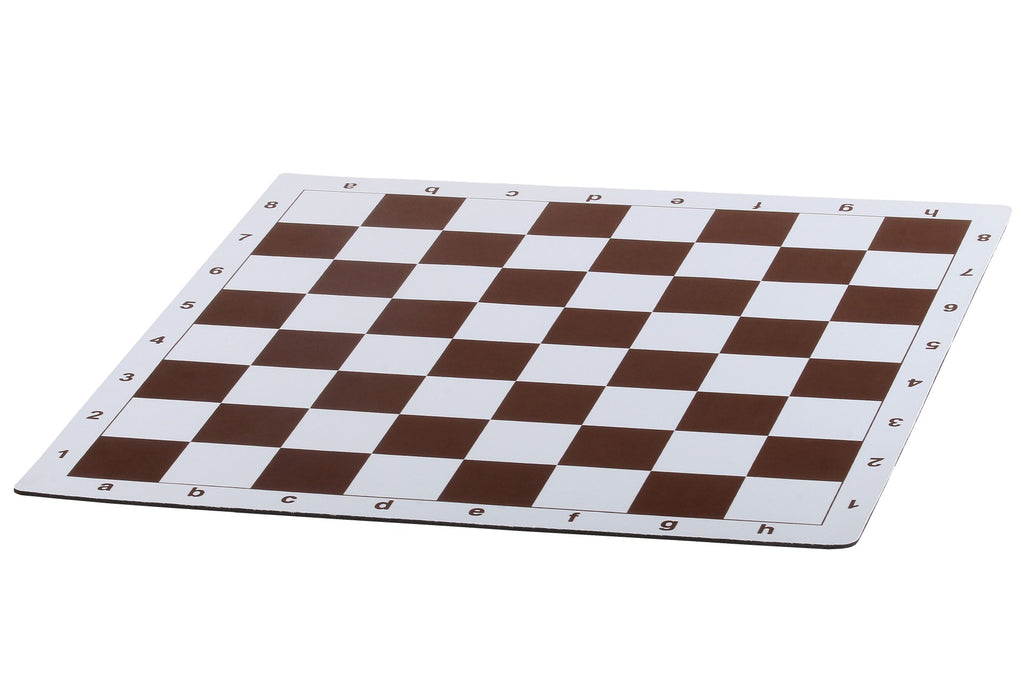 Rubber Roll-Up Chessboard No.6 51cm – Anti-Slip Brown Tournament Board