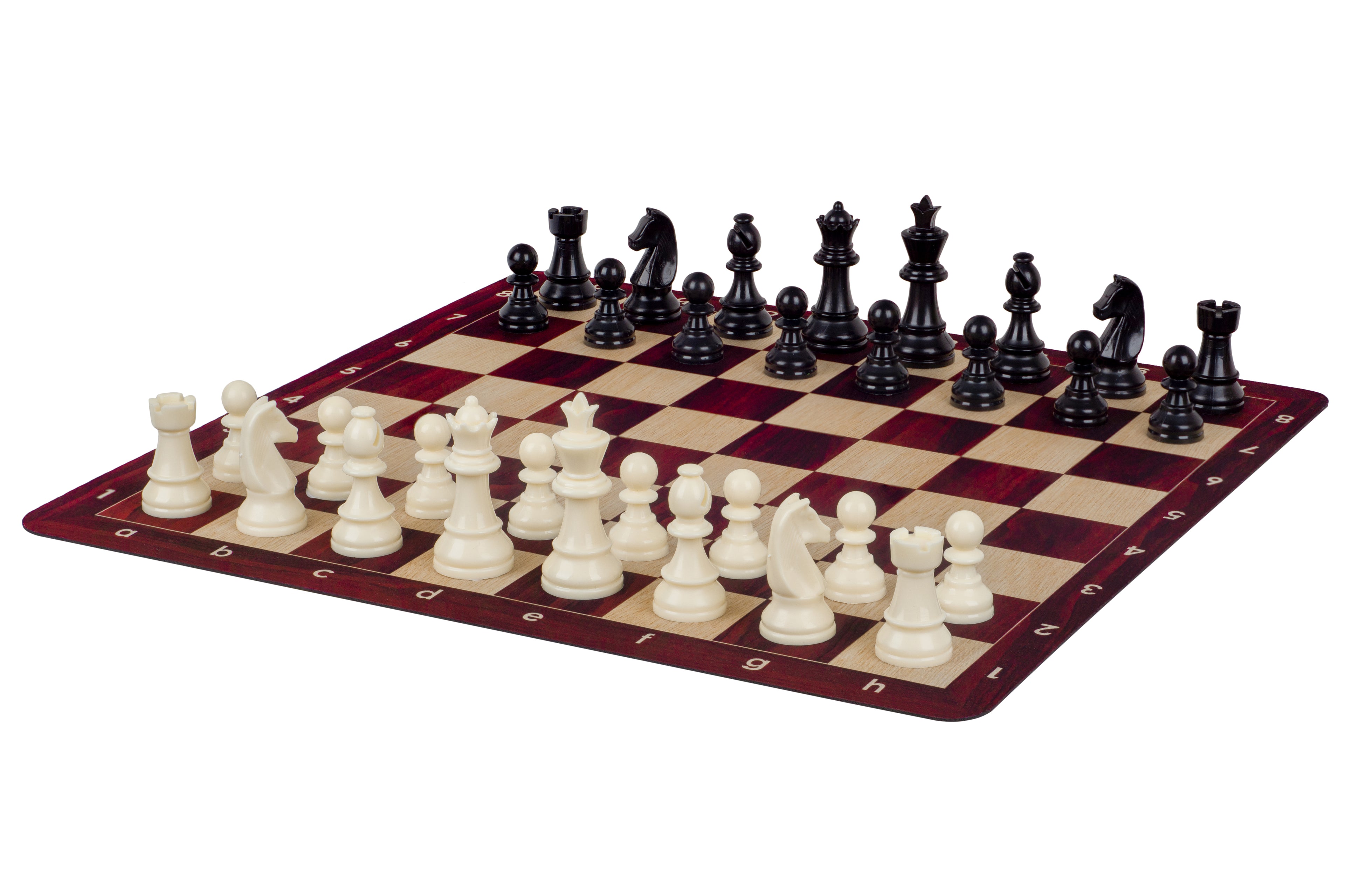 Roll-Up Chess Board No.6 – 51cm Mahogany, Anti-Slip Rubber – image 2
