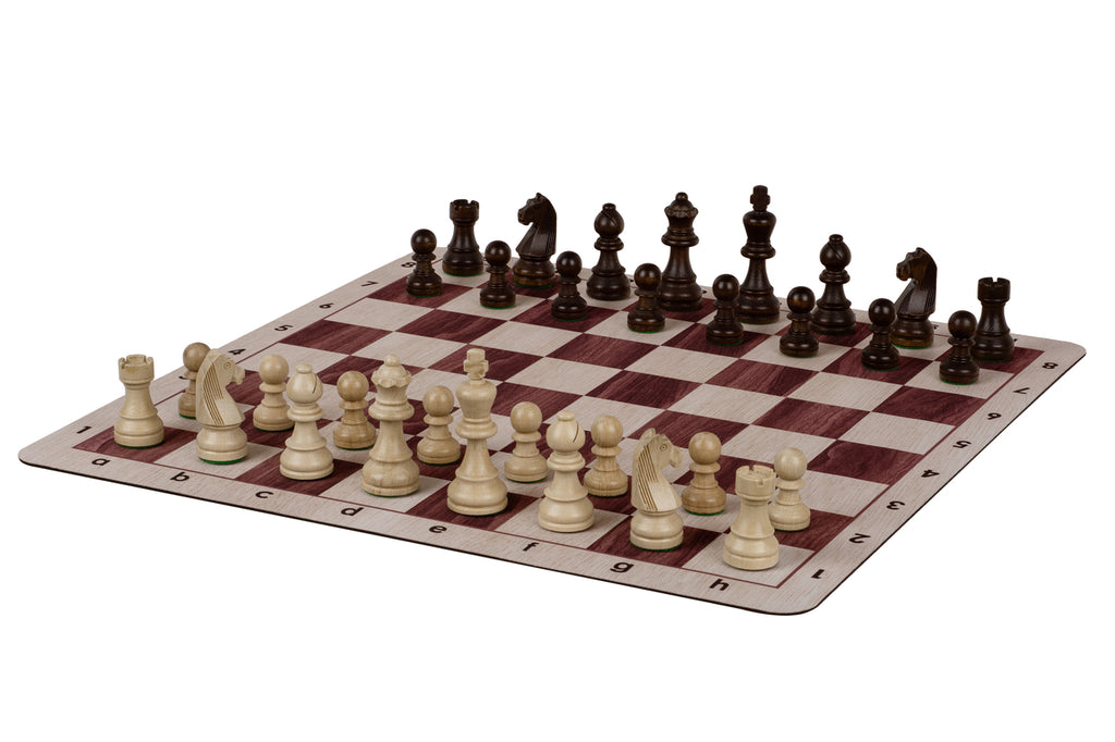 Roll-Up Chess Board No.6 – 51cm Light Wood, Anti-Slip Rubber – image 2