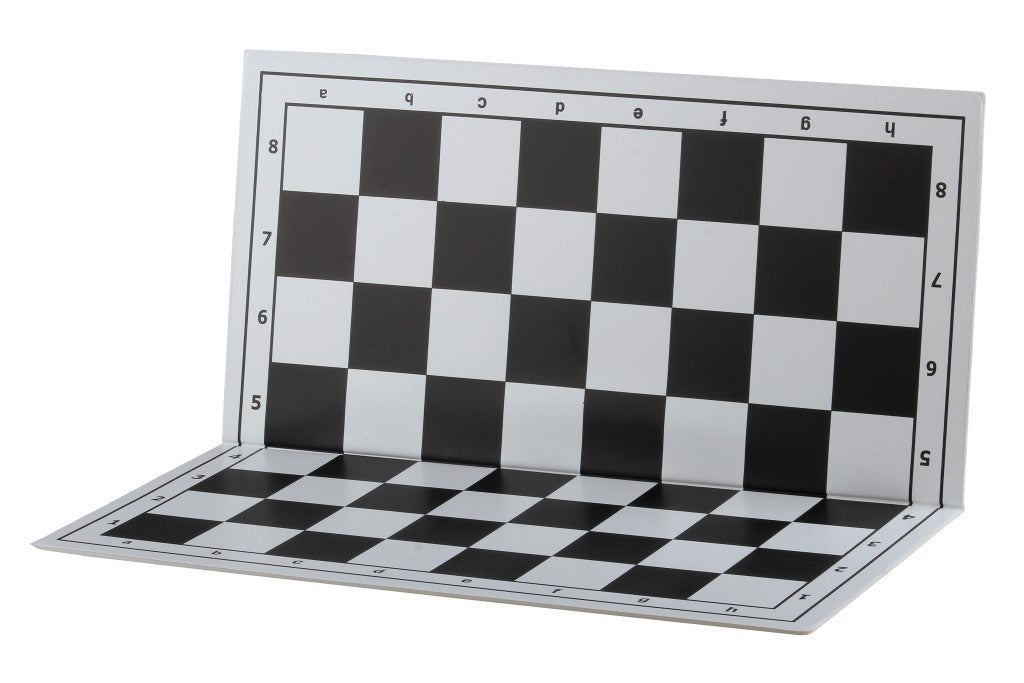 Foldable Plastic Chessboard No.4 36cm Black – 38mm Compact Travel Board