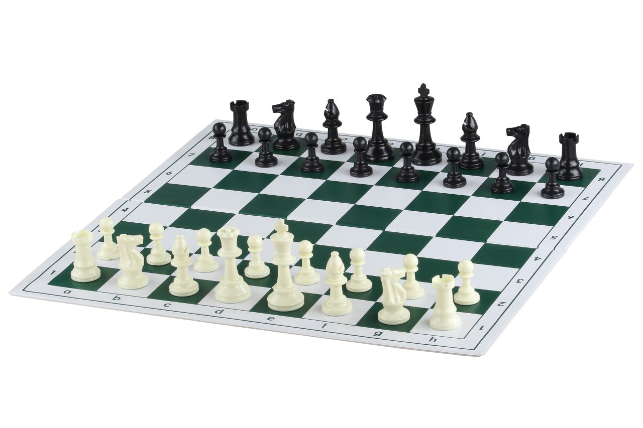 Plastic Chess Board Folding No.4+ - 45mm Green & White with Notation – image 4