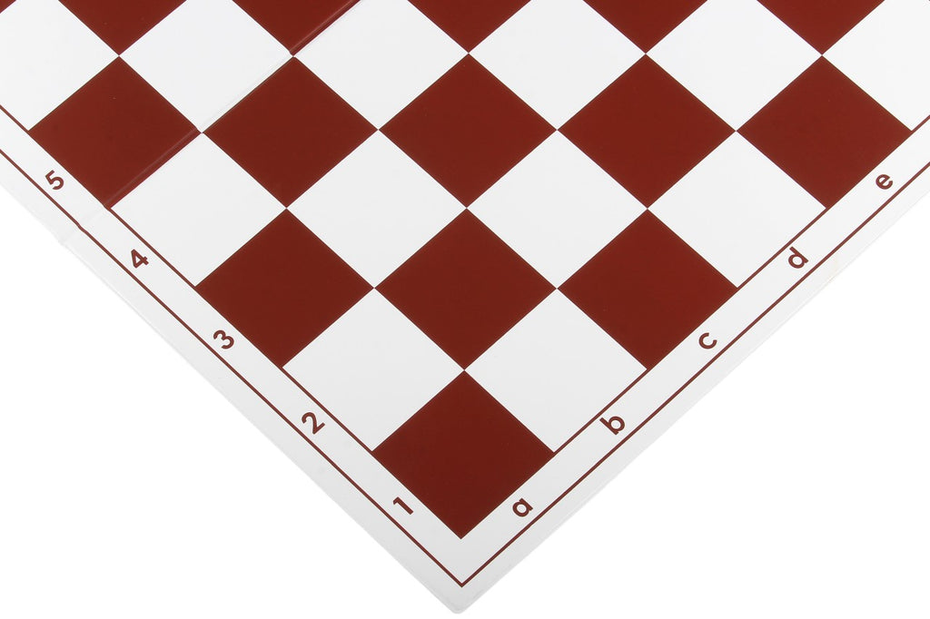 Plastic Chess Board Folding No.4+ - 45mm White/Red with Notation – image 2