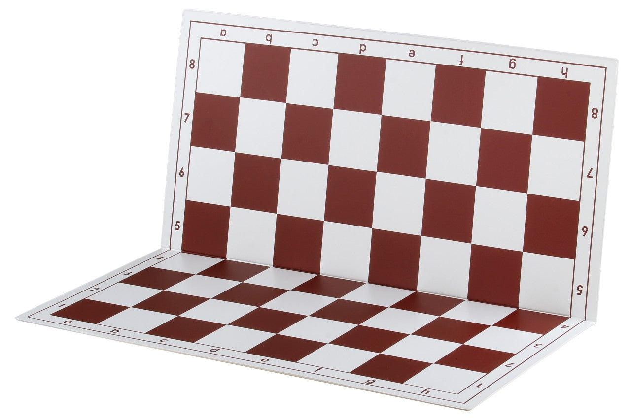 Foldable Plastic Chessboard 51cm Red – Tournament 57mm Squares