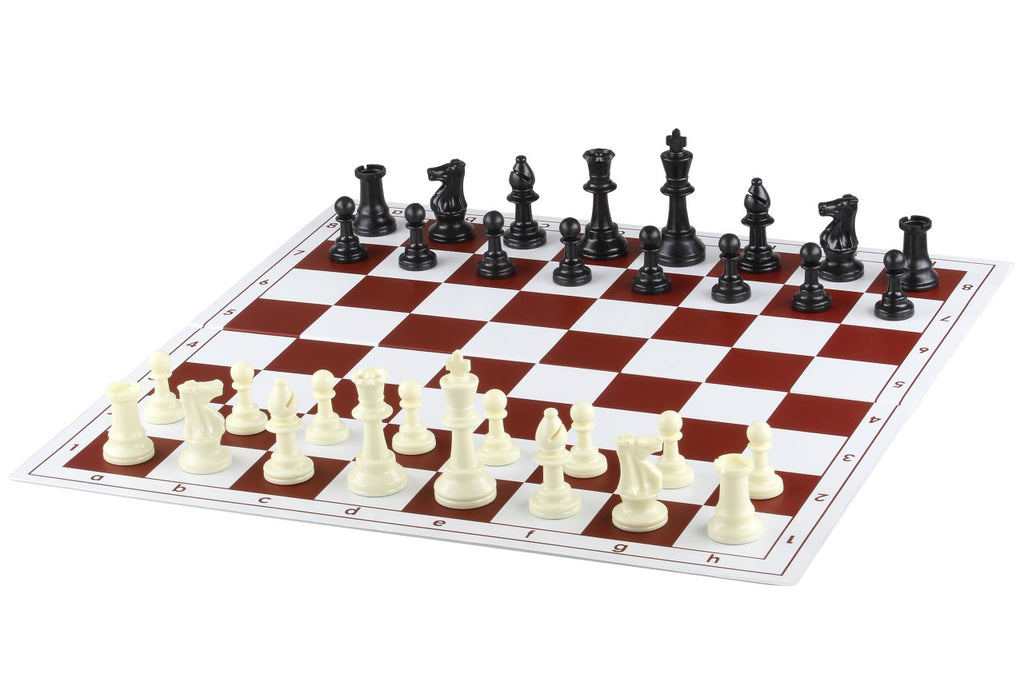Foldable Plastic Chessboard 51cm Red – Tournament 57mm Squares – image 4