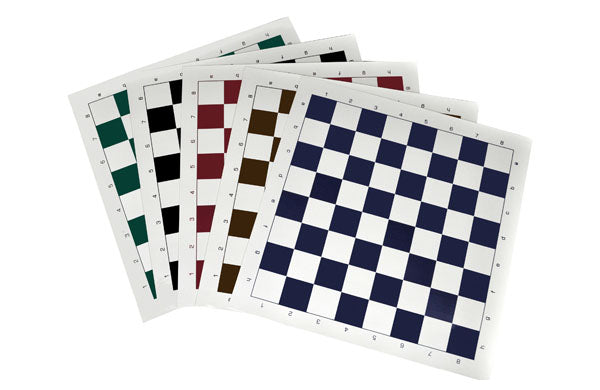 Vinyl Roll-Up Chess Board 57mm - White Red Tournament Board with Notation – image 2